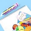 1Pc 8 In 1 Multicolor Crayons Creative Push Style DIY Replaceable Oil Pastel Colored Pencil for Kids Graffiti Painting Tools