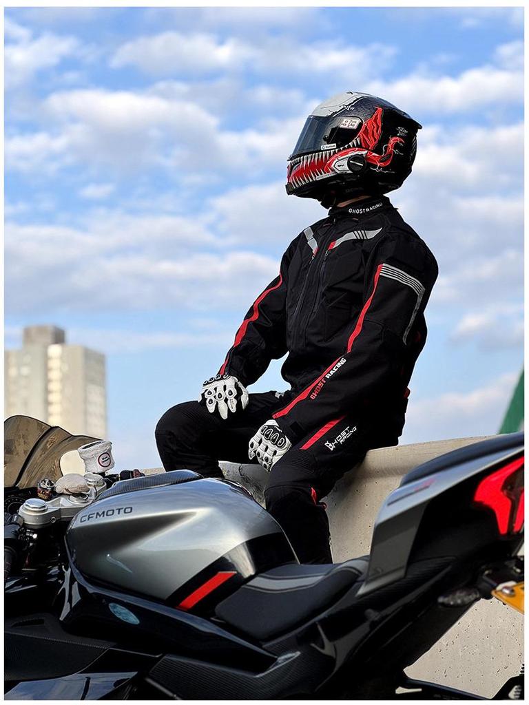 All-Season Windproof Waterproof Motorcycle Riding Suit, Anti-Fall Racing Gear for Warmth and Leisure
