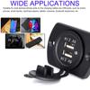 4,2 A Universal Auto Motorrad Ladegerät Dual USB 2 Ports Steckdose Panel Telefon Power Adapter Outlet 12-24 V LED Licht Wasserdicht Auto