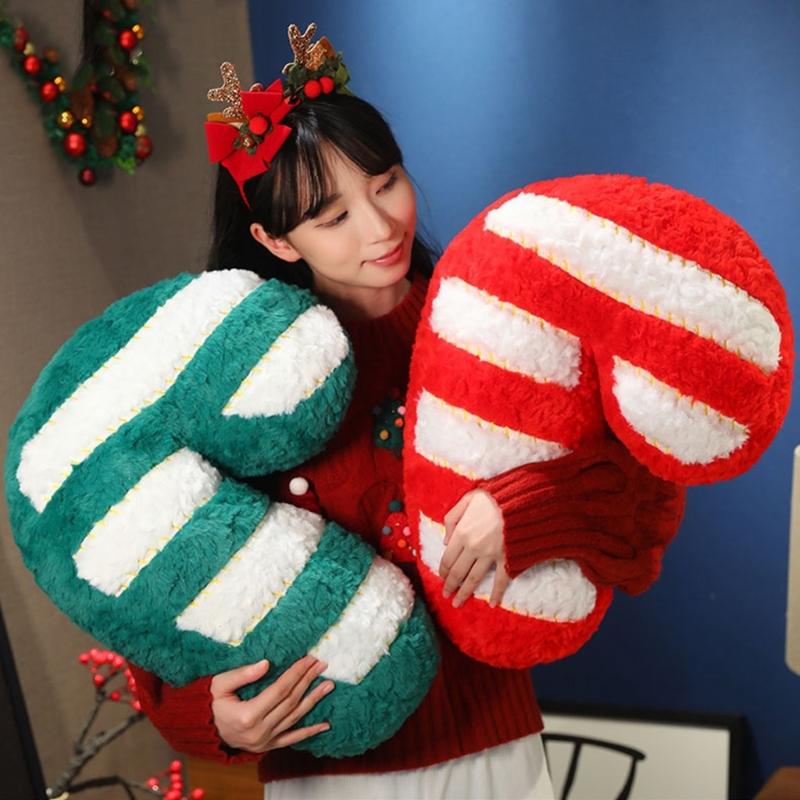 Plushie Throw Pillow Comfortable Christmas Holiday Cushion for Sofa and Bed Decoration Throw Pillows 1PC