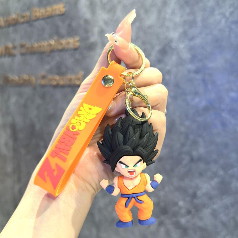Dragon Ball Z Goku 3D Figure Keychain - Anime Bag Charm & Key Ring, Ideal Gift for Fans & Kids