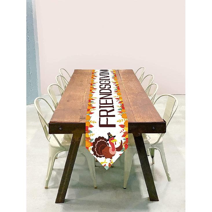 Friendsgiving Party Decorations, Friendsgiving Table Runner, Thanksgiving Party Decorations,Autumn Home Table Runner Decoration, Thanksgiving