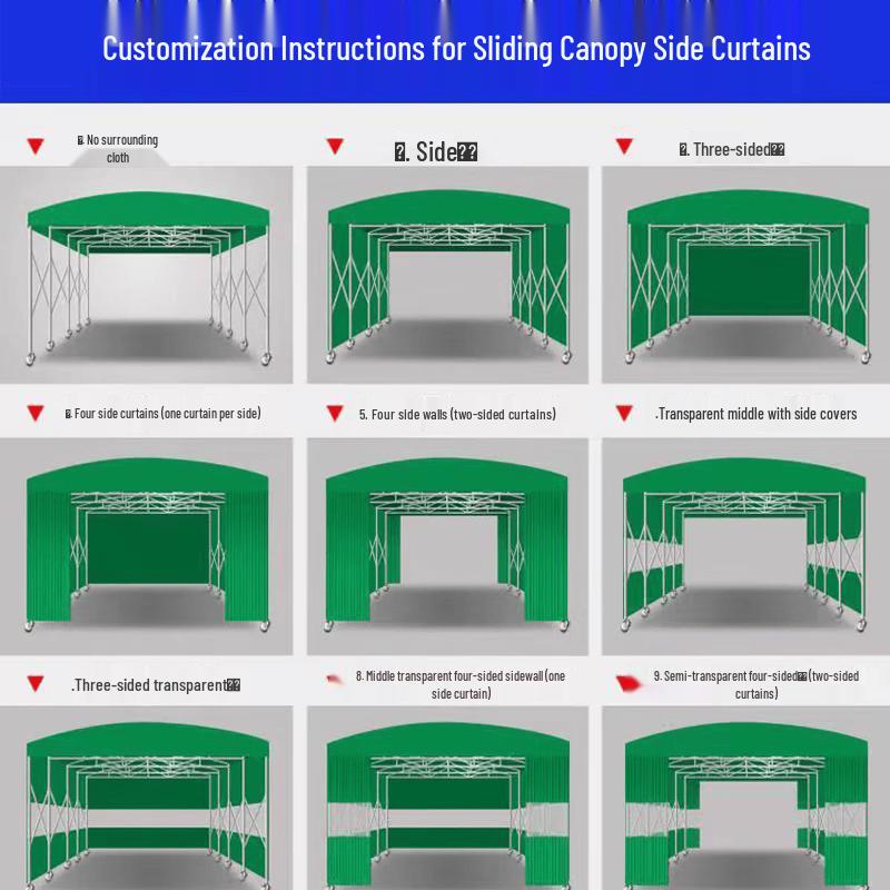 JINGRUIDA Large Retractable Outdoor Canopy