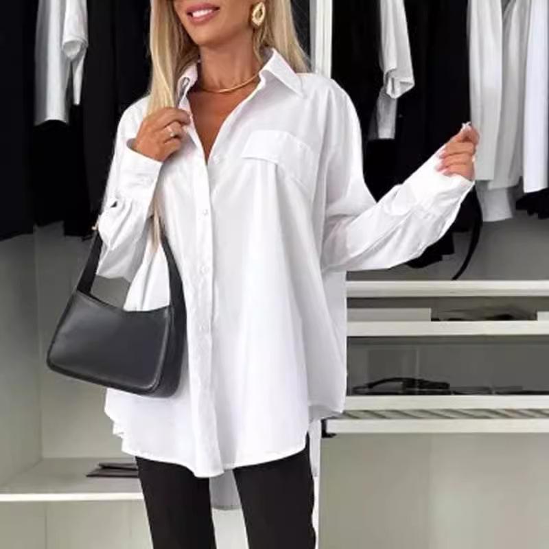 2024 Women's Casual Loose Long Sleeve Temperament Shirt Top