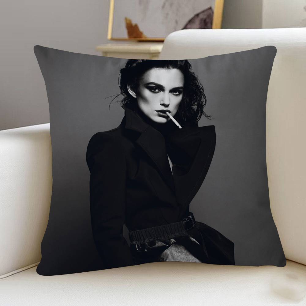 K-Keira Christina Knightley Decorative Room Aesthetics Pillow Case Home Decor Bedroom Sofa Bed Couch Pillow Cover 45x45