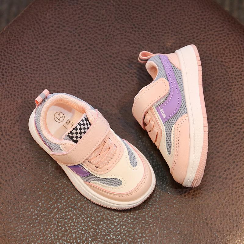 Foreign trade children's sports shoes breathable mesh shoes men's and women's little white shoes baby toddler shoes single shoes breathable and com