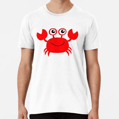 Lustiges rotes Krabben-Cartoon-T-Shirt S-5XL Bestes T-Shirt