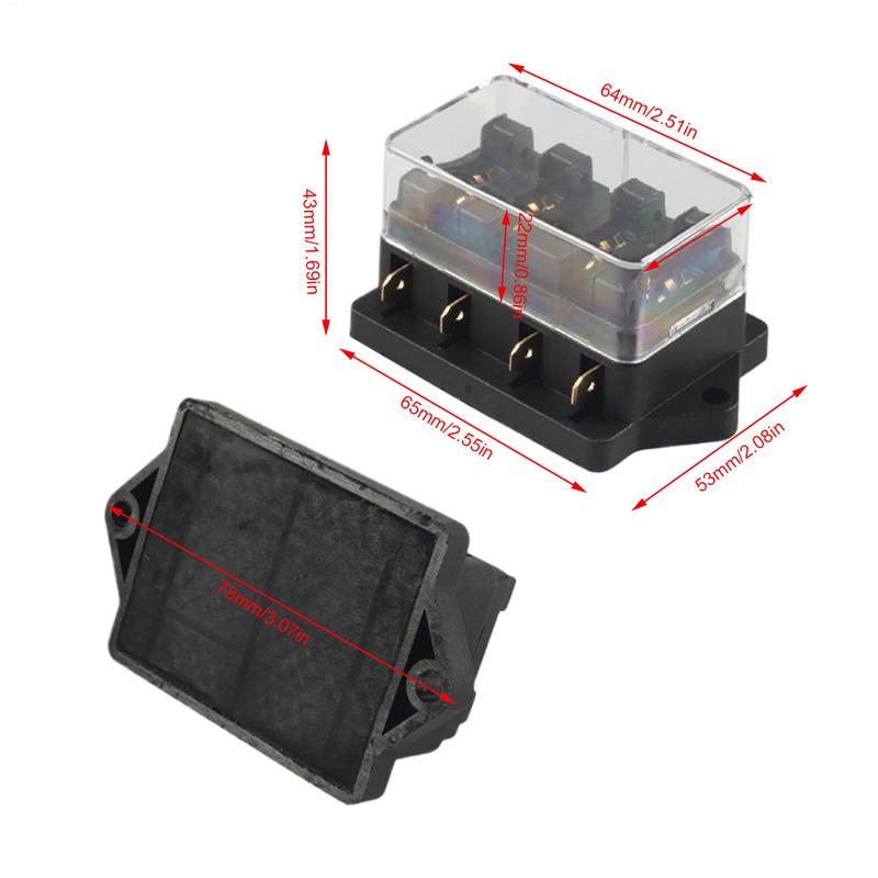 Car Fuse Box Circuit Block For Vehicle High-Temperature Resistant Multi-way Fuse Box For Overload And Short-Circuit Prevention