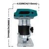 5 Speeds Brushless Electric Trimmer Handheld Wood Router Milling Engraving Slotting Power Tools for Makita 18V Battery