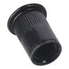 20Pcs Carbon Steel Zinc-Plated Threaded Insert Nut Black Knurled Nuts High Quality Flat Head