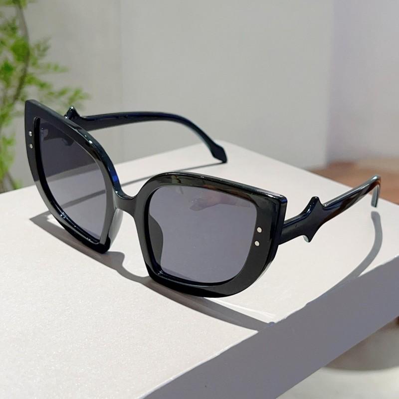 Cat Eye Sunglasses Women Fashion Halloween Party Gradient Decor Shades Trendy Brand Design Candy Color Rim Sun Glasses