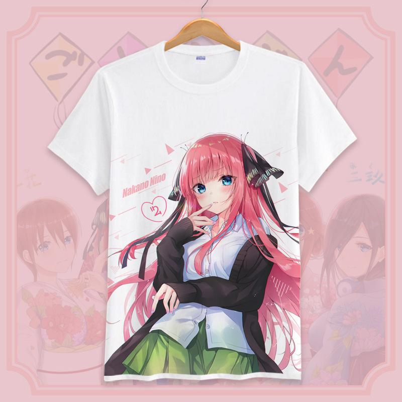 Vintage Washed The Quintessential Quintuplets Nakano Quintuplets Rom Com Anime Graphic T-shirt Men Printed Tee Summer Fashion Clothing Tops Streetwear