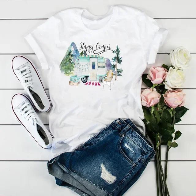 Summer 90 ’s Leopard Heartbeat Short Sleeve Print Clothing WoT-Shirt Harajuku Graphic Clothing WoTop,Drop Ship