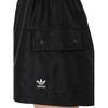 Adidas Originals Solid High-Waisted Cargo Shorts Women Shorts Black JD1514