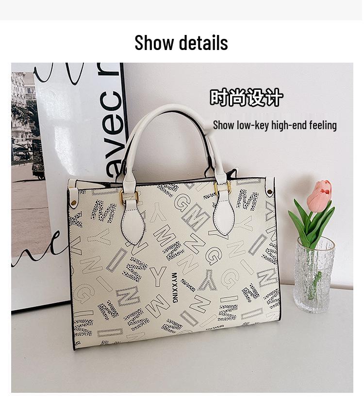 2025 Trendige Monogramm-Tragetasche mit großem Fassungsvermögen - Perfektes Geschenk für Mädchen