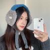 Korean Version Winter Ear Protection Warm Earmuffs Wool Loop Yarn Lamb Wool Lace-Up Windproof Cycling Outdoor Earmuffs Ear Cover