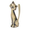 Cat Ring Holder Cat Statuette Style Zinc Alloy Sturdy Durable Retro Style Glossy Ring Organizer for Rings Jewelry