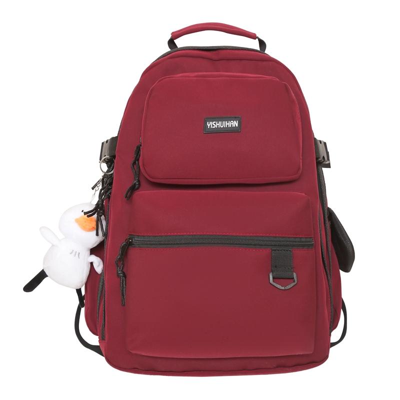 

Рюкзак большой емкости для путешествий, мужской школьный рюкзак для женщин и студентов, компьютерный рюкзак красный