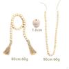Bohemian Wood Bead Tassel Garland - Home Decor Piece