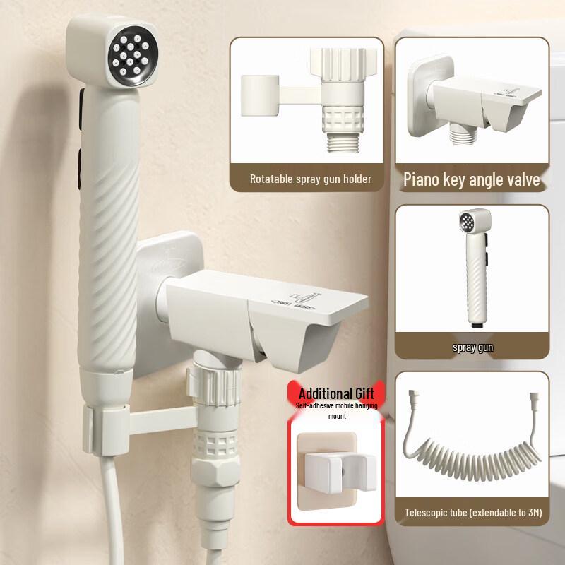 TLXT Cream Style Stainless Steel Bidet Sprayer Kit