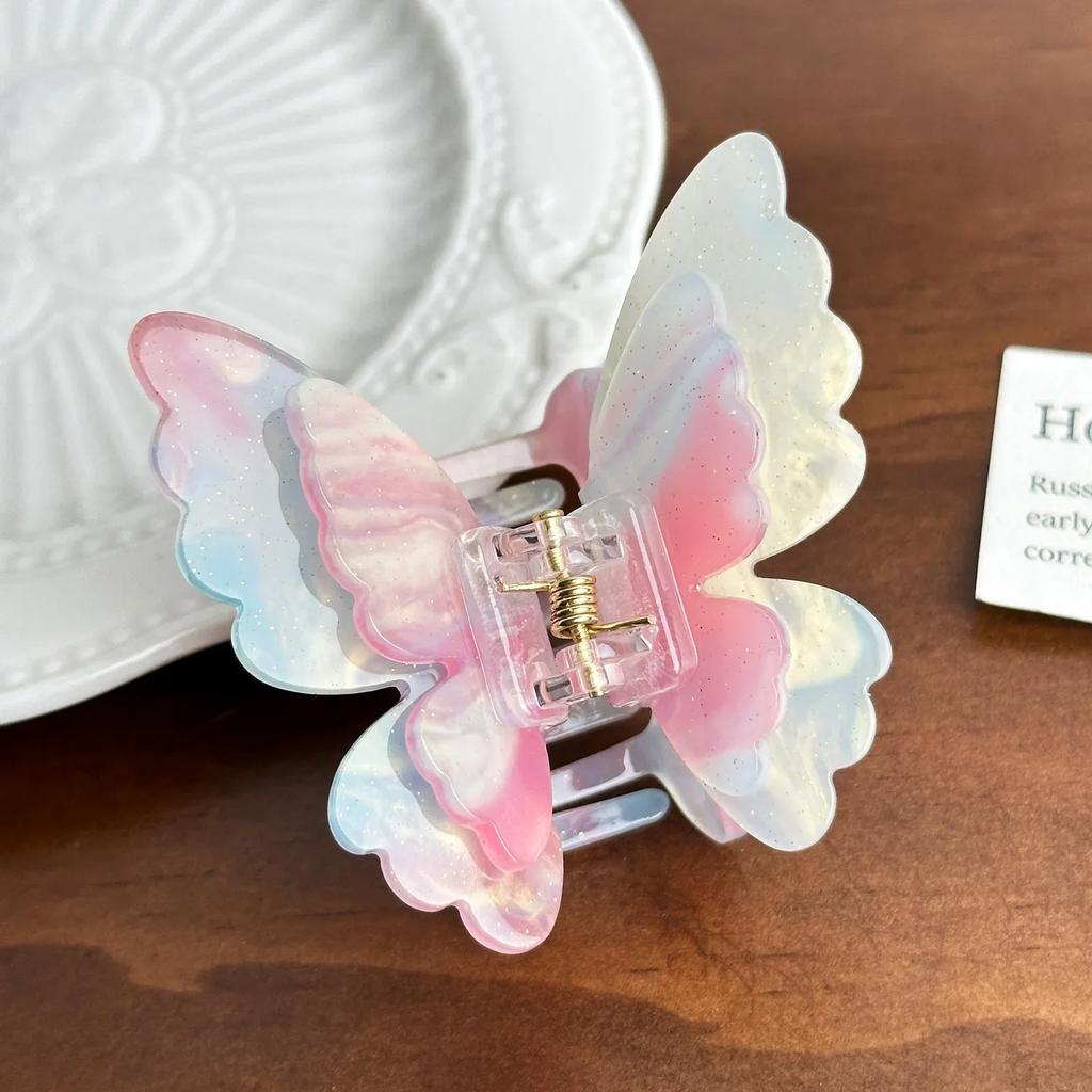 Acetat Harz Haarspangen Süße Fee Schmetterling Haarnadel Clip Farbverlauf Styling Haarspangen für Frauen Mädchen Haarschmuck