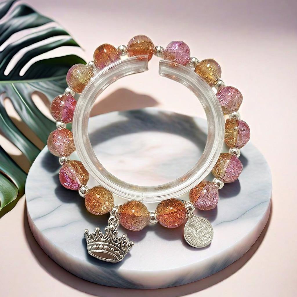 Daisy Popcorn Beaded Bracelet: Elegant Women's Hand Jewelry