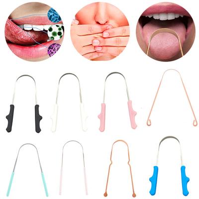 1Pc Copper Tongue Scraper Cleaner for Fresh Breath Dental Cleaning Oral Care Hygiene Health Tool