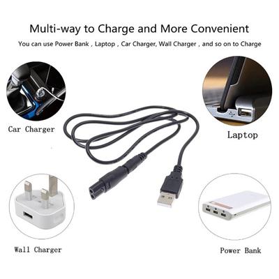 Usb Adapter Charger Cable Dc Converter For Shaver Hair Clipper Dc5.5* 2.1Mm Male To C8 Tail Female Power Supply