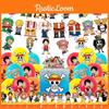 Piratenthemen-Geburtstagsparty-Set mit Luffy-Cartoon-Kuchenaufsatz und Spiralballons