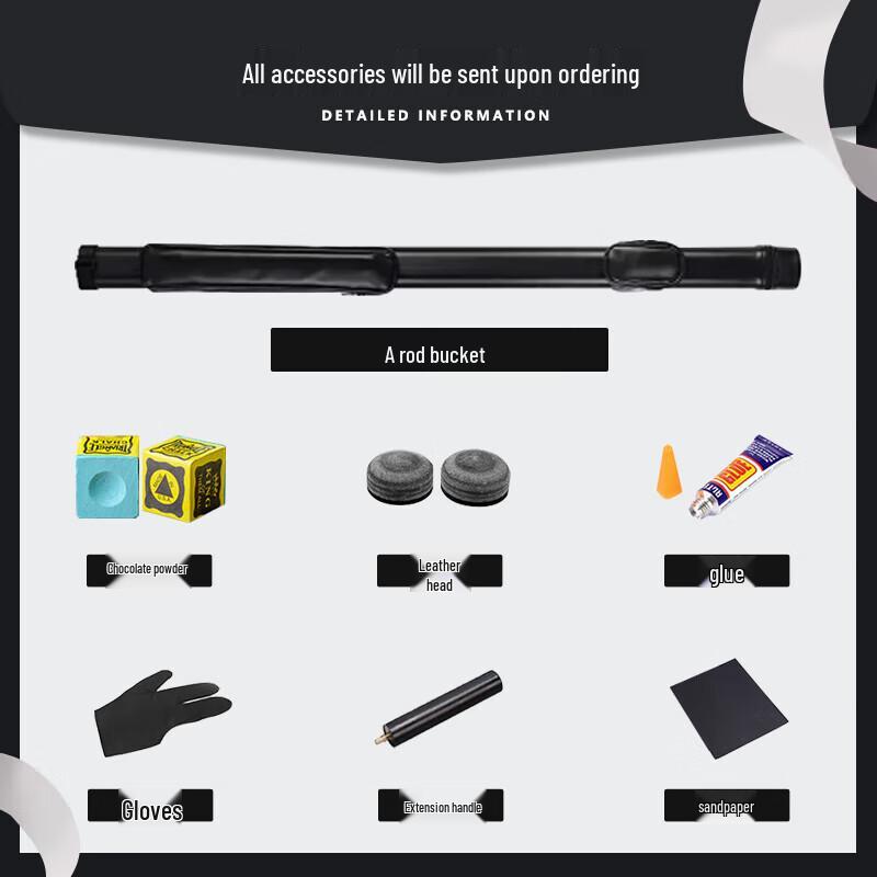 INVUI 3/4 Split Ash Wood Billiard Cue Stick