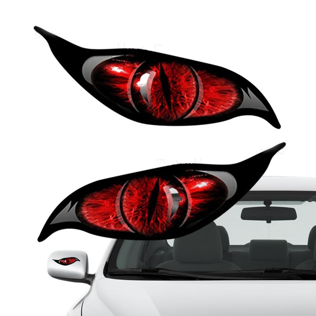 Car Eye Sticker, Scary Eyes Reflective Decal Mirror Cover,Scary Eyes Reflective Car Sticker Cover