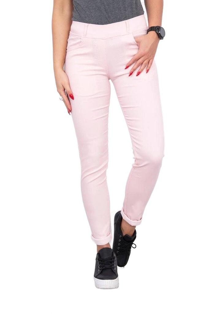 Spodnie Kolorowy Jeans Jasny Pudrowy Róż Xxl