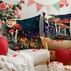 Moonlight Forest Mushroom Theme Printing Pillow Cover Short Plush Suitable Living Rooms Bedrooms Sofas Throw Cushion Cover