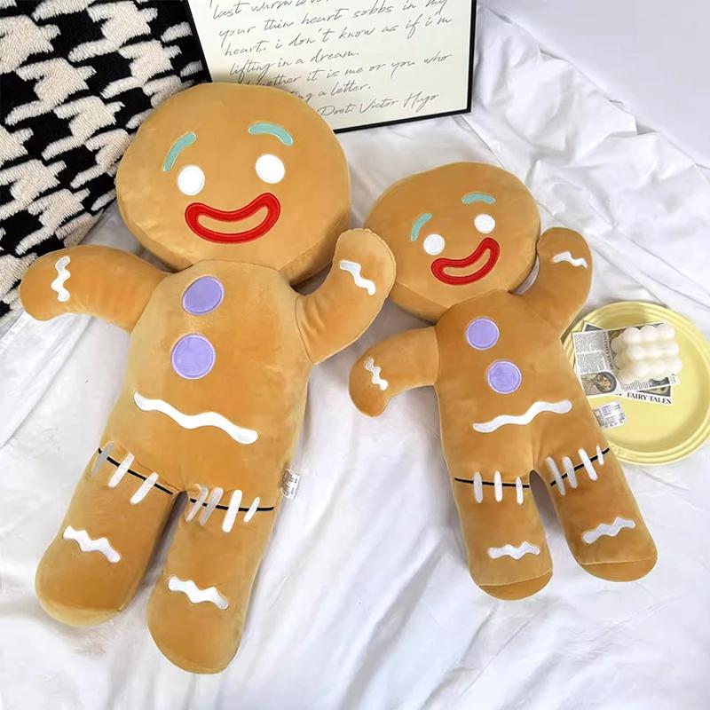 Christmas Gingerbread Man Pillow Christmas Cartoon Cookie Man Dolls Party Atmosphere Children Gift Props Dolls