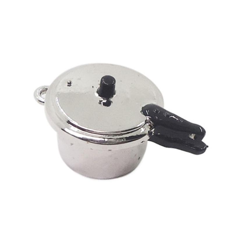 Modell Schnellkochtopf Puppenhäuser Küche 1:Maßstab 12 Realistisches Kochgeschirr Schnellkochtopf Modell für Kreativen Spaß