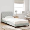 VidaXL Lit avec Matelas, Lit Rembourré avec Coussin de Tête de Lit, Lit Simple, Lit Adulte de Chambre à Coucher Intérieur, 3208640