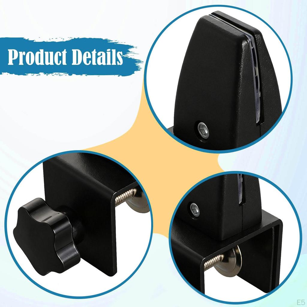 Desk Partition Clip Clamp Adjustable Fits 0.4-2cm Panels, Accessories, Sneeze Guard Holder,