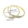 Round Hoop Earrings for Women Girls Matte Alloy Statement Earrings Wedding Party Jewelry Gift