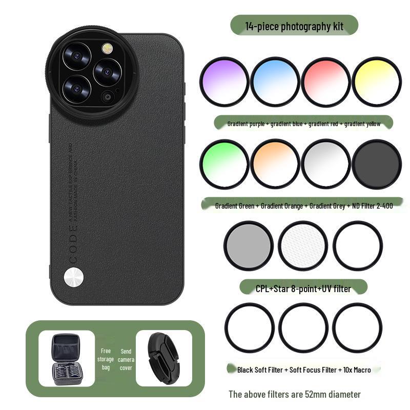 Apple iPhone 13 Pro Lens Filter Case - 52mm CPL Lens Set