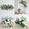 Decorative Flower Row Wedding Backdrop Layout Decorative Artificial Floral Wall Arch Hanging Flower Row for Wedding Flower Stand