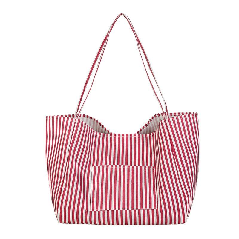 Beautiful Small Fresh Portable Tote Bag Women's Spring New Striped Versatile Shoulder Bag Armpit Bag