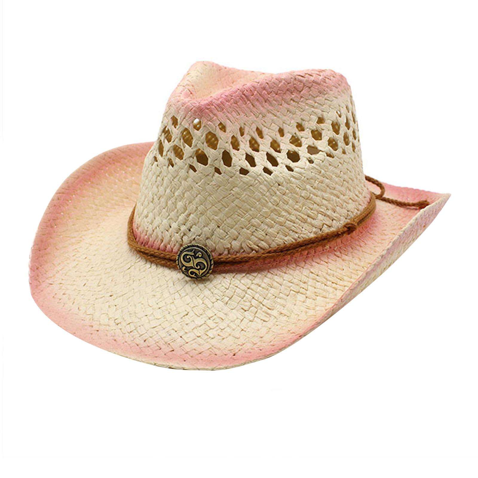 

Portable Fishing Hat Woven Fisherman Hat Gift for Camping Climbing Lovers Woven Wide Brim for Dress-up розовый