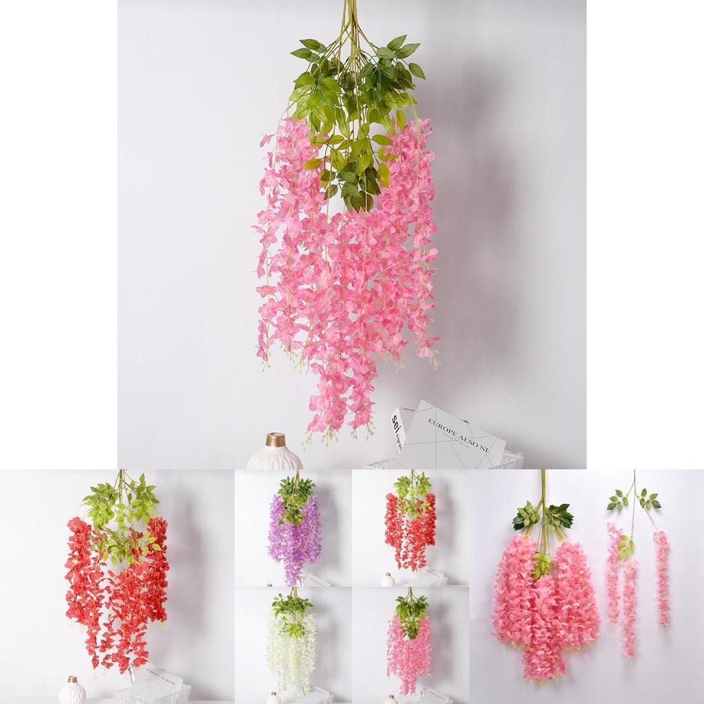 Lila Blauregen Künstliche Blumen Girlande für Hochzeitsdekoration und Fotokulisse