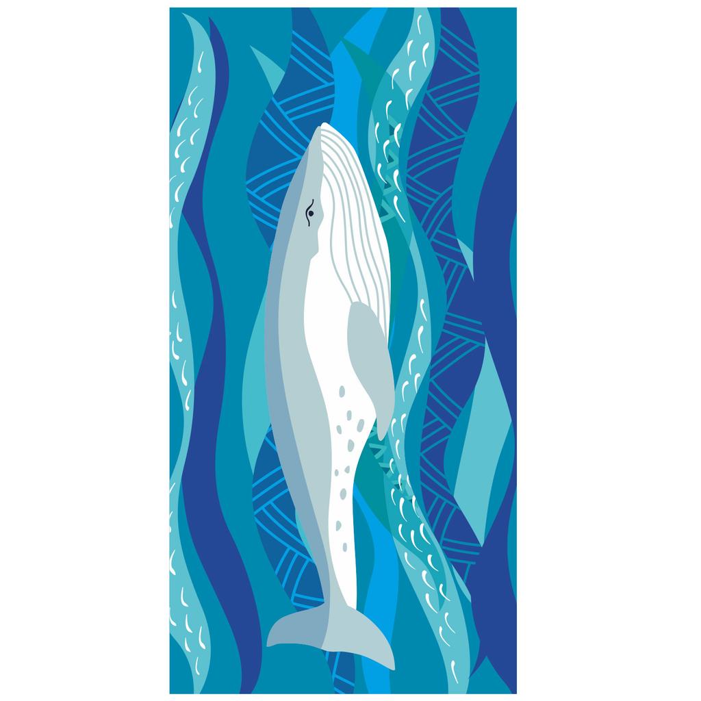 Microfiber Blue Dolphin Beach Towel Swimming Quick Drying Travel Camping Sports Towel