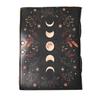 Leather Journal-Handmade Deckle Edge Paper, leather Sun and Moon journal, handmade Sun Moon Journal