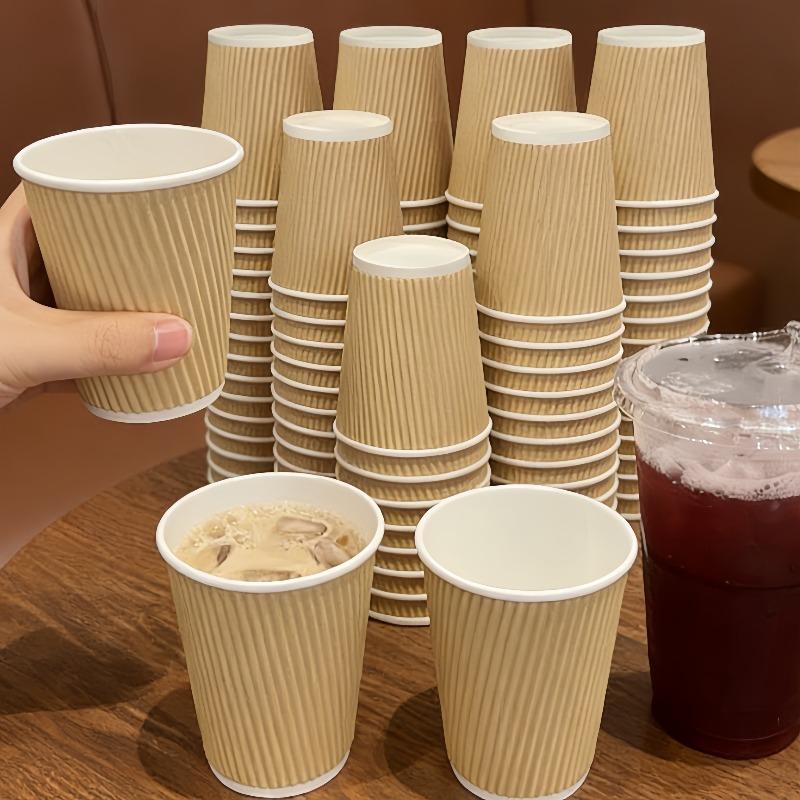 Disposable Coffee Cup Paper Cup, Suitable for Tea and Beverage Disposable Leak Proof Paper Cup, Suitable for Gatherings, Offices, and Home Use