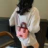 Bag women's spring and summer new contrasting color bucket bag casual red handbag embroidered women's bag wedding bag