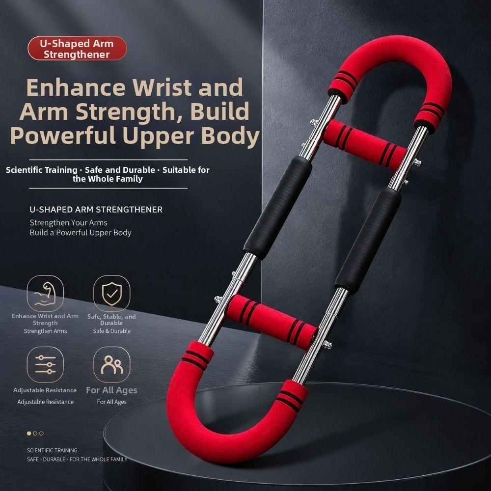 3 Adjustable Levels U-shaped Arm Exerciser Multi-Function Chest Expander Fitness Equipment