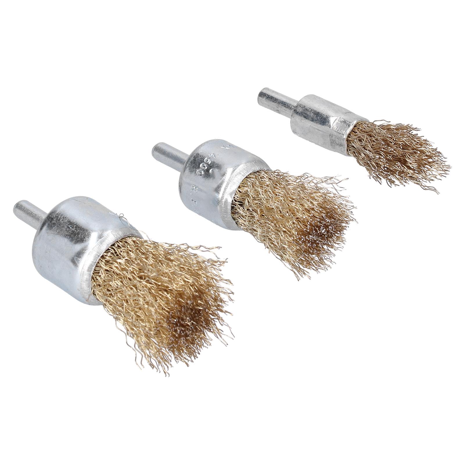 

9Pcs Wire Wheel Drill Bits with Rod for Electric Grinder Polishing Grinding Brush