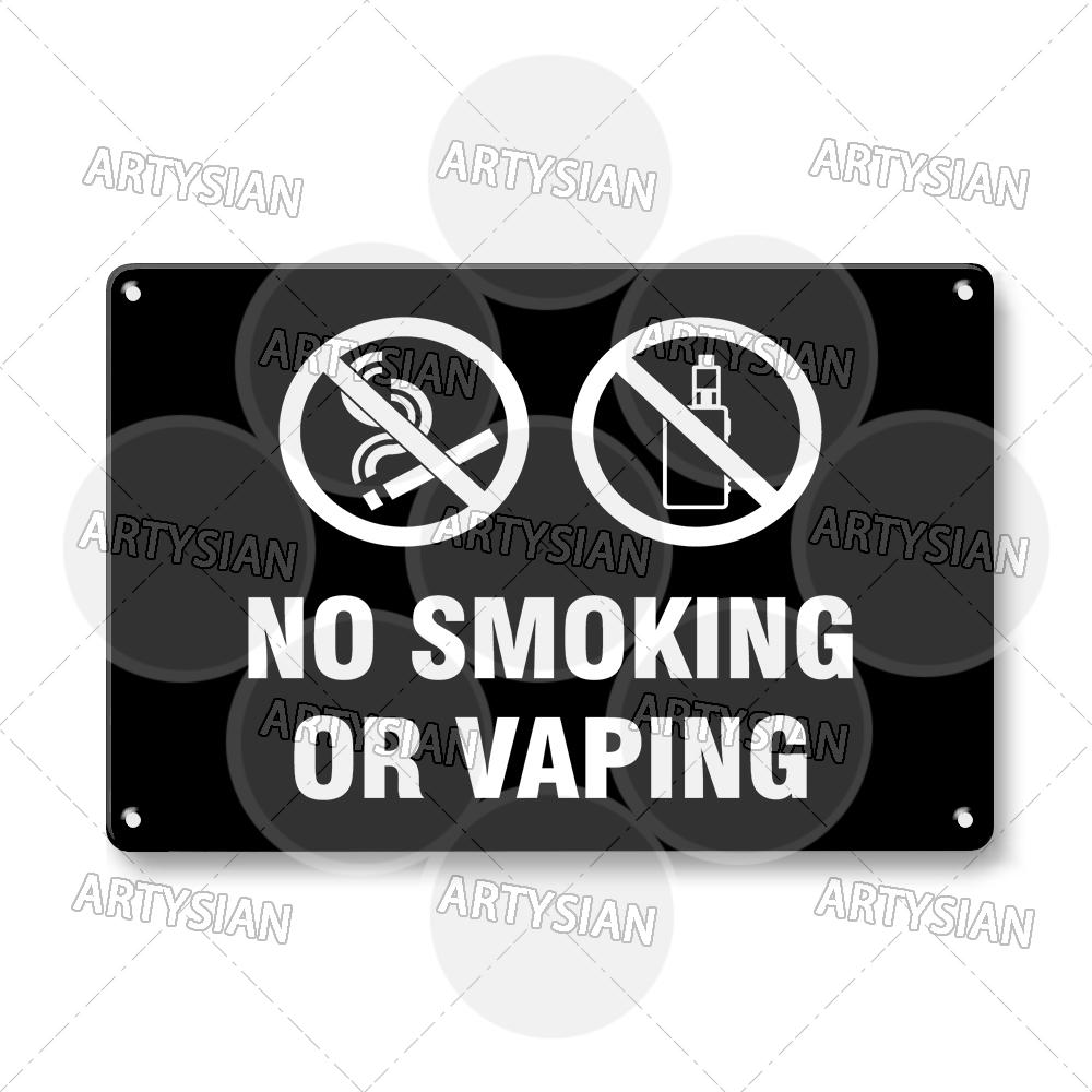 No Smoking Metal Sign Smoke Free Prohibition Warning Sign No Vaping Smokefree Plaque